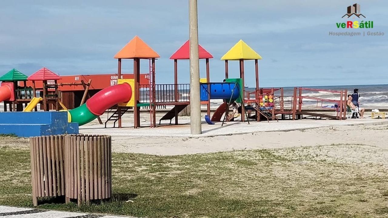 200M Da Praia L Wi-Fi L 4 Pessoas L Churrasqueira L Elevador 3º Andar L Cadeira De Praia E Guarda Sol L Vaga Garagem 特拉曼达伊 外观 照片